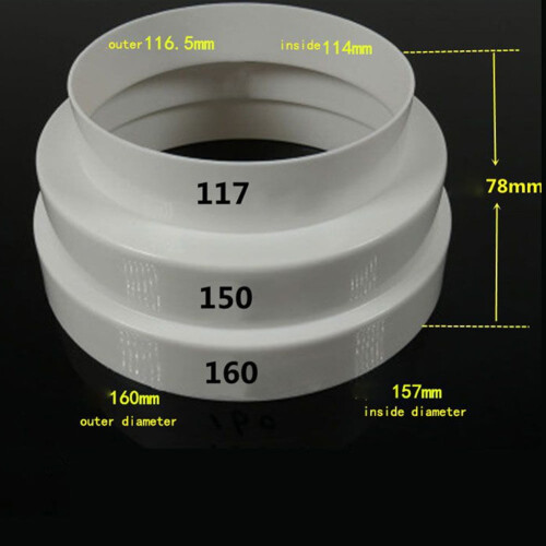 Duct Multi Reducer Extractor Fan Pipe Connector 80/100/110/120/150/160mm B