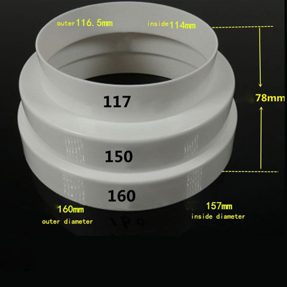 Duct Multi Reducer Extractor Fan Pipe Connector 80/100/110/120/150/160Mm B 9130661116145