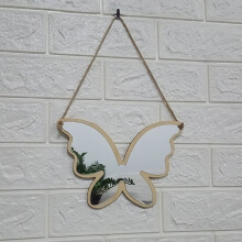 Liquidation de produits de Noël Miroir mural en bois acrylique nordique Accessoires pour appareil photo Décoration murale H