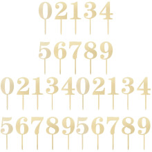 Gold Number Cake Topper Set 3 Pieces