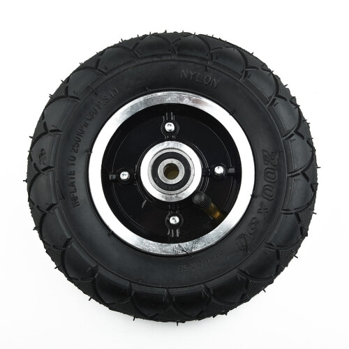 Conjunto de câmara de ar para pneu de scooter elétrica de 8 polegadas com rolamento de cubo de roda