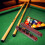Solid Wood Pool Cue Mount Cue Rack Dark Red 1 Set 7
