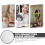 Raindrops 10X Small Round Compact Makeup Mirror 8.8cm with 2 Suction Cups Black 5