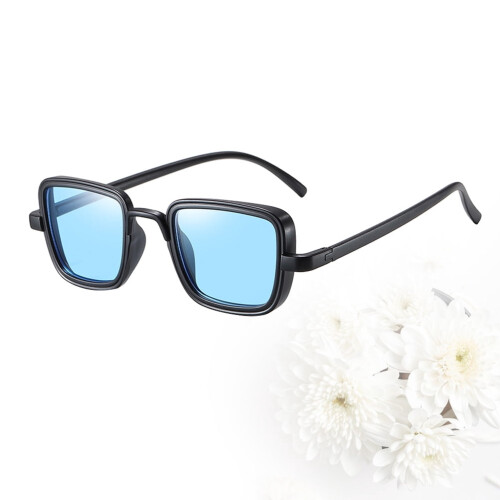 Blue PC Sunglasses for Men and Boys UV Protection Square