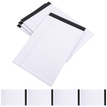 Valkoiset lakivihkot toimistoon, minimalistinen muotoilu, tehtävienhallinta, repäistävä, 8 kpl
