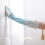 Latex Waterproof Dishwashing Gloves Medium Long Cuff Flock 4