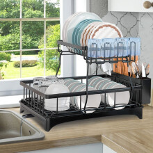 Belita Amy Dish Drying Rack Carbon Steel 2-Tier “Detachable” Dish Racks