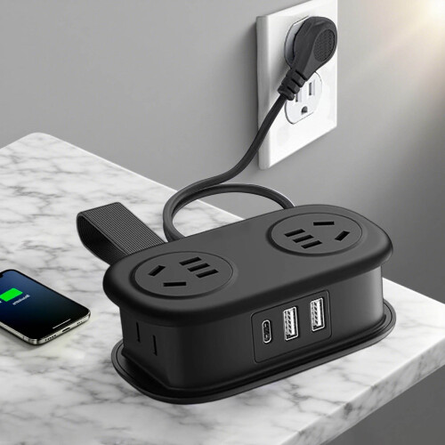 Power Strip Surge Protector 4 Outlets 2 USB 5ft 1