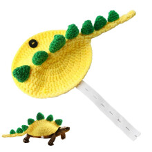 Dinosaur Sweater for Turtle – Adjustable Knitted Costume, Soft Warm Lining, Cute Halloween & Christmas Pet Apparel for Tortoise, Bearded Dragon,