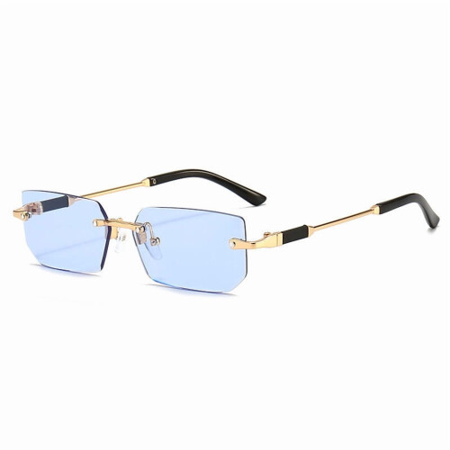 Γυαλιά ηλίου Y2K ορθογώνια χωρίς σκελετό UV400 Unisex 2