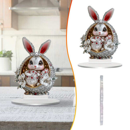 2D Acrylic Easter Bunny Egg Ornament 1