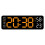 9" LED Digital Wall Clock with Calendar & Countdown Timer – Dimmable, Large Display (Black) 3