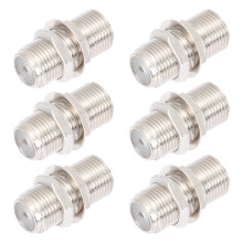 6sets Type Coax Cable Connector Plug Cable Adapter For Cable Modem Easy Install Connectors With Fitting
