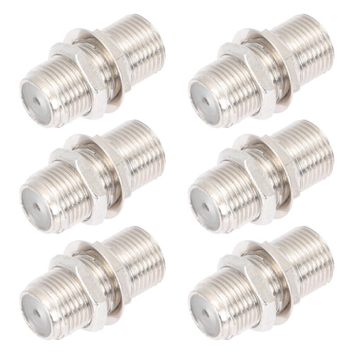 6sets Type Coax Cable Connector Plug Cable Adapter For Cable Modem Easy Install Connectors With Fitting