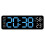 9" LED Digital Wall Clock with Calendar & Countdown Timer – Dimmable, Large Display (Black) 4