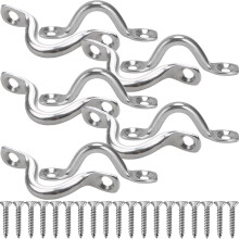 12pcs Boats Stainless Steel Pad Eye Straps Kayak Fixing Handles Kayak Deck Loops