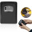 Wall-Mounted 4-Digit Weatherproof Key Lock Box, Holds 5 Keys, Resettable Code, Compatible with Garage 2