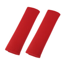 Flannel Car Seatbelt Pad Covers Universal Red 26x7cm 2 Pcs