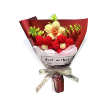 2026Nouveau bouquet de fleurs en laine tricotée : Un bouquet au charme floral frais