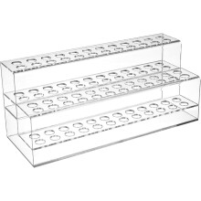 Acrylic Pen Holder with 48 Slots - 2 Layer Clear Display Stand for Brushes Makeup Tools and Desk Organization