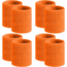4-Pack Sweatbands for Men & Women – Moisture-Wicking Cotton Terry Wristbands Compatible with Tennis, Basketball, Running, Gym