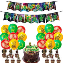 Groot Themed Birthday Party Decor Supplies Kits, Including Banner, Balloons, Cake Toppers, Cupcake Toppers.
