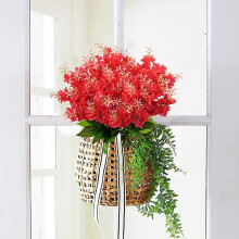 Bouquet de 6 fleurs artificielles de glycine et de jacinthe – Fleurs en soie pour la maison, le jardin, l'intérieur/l'extérieur, les cimetières