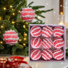Ensemble de 9 boules de Noël en plastique couleur macaron, compatibles avec tous les sapins et guirlandes.
