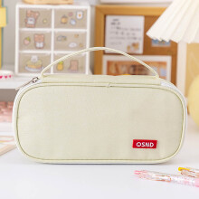 Pencil Pouch Portable Double-Layer Large Capacity Cloth For Stationery Storage Office Home Use Pen Case
