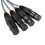 XLR Male/Female 4-Channel Snake Cable with Ethercon RJ45 6