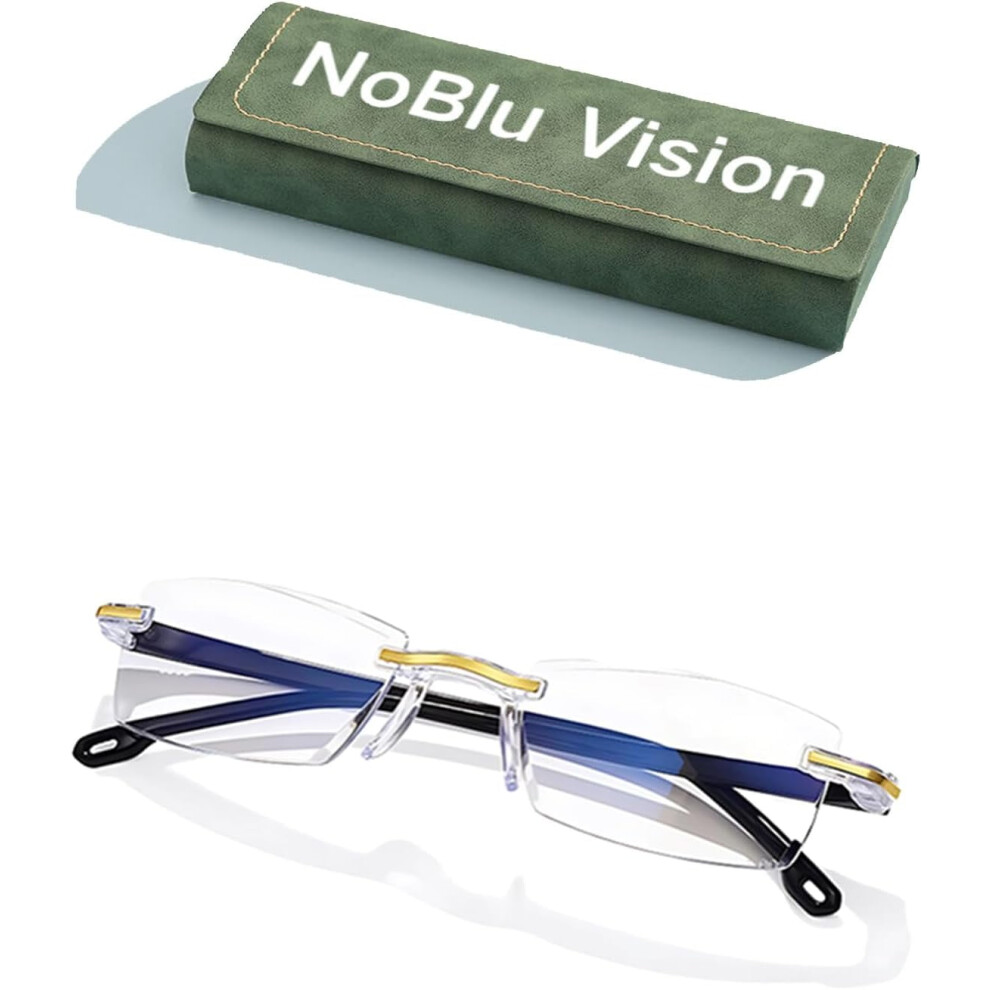 Blue/Light Noblu Vision Glasses. Blocking Computer Glasses, Reading Eyewear For Men & Women, Anti-Glare Protection