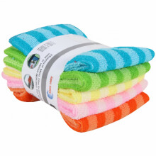 Liquidation de lingettes ! Chiffon multifonctionnel en microfibre rayée non huilée, idéal pour la vaisselle. Chiffon de nettoyage facile et rapide.