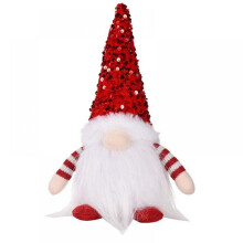 Christmas Gnome Plush Ornament with LED Lights