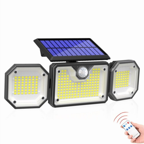 226 LED Solar Security Light Outdoor Waterproof Adjustable Motion Sensor Lamp