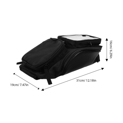 Bolsa de tanque impermeável com fixação magnética para motociclistas (12,2 x 7,5 x 6,3 polegadas). 1