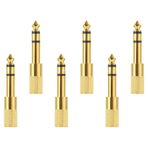 6 Pcs Headphone Jack Adapter Aux Audio Adapter 5.2X0.9cm