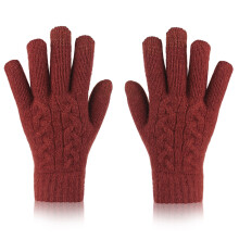 Handschoenen Wanten Antislip Touchscreen Handschoenen Dames Winter Gebreide Warme Handschoenen Dames Koffie + One size