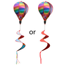 Hot Air Balloon Wind Spinner Rainbow Pinwheel Windsocks Windmill for Outdoor Garden Yard Decoration Gift