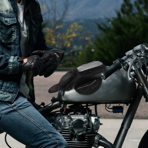 Bolsa de tanque impermeável com fixação magnética para motociclistas (12,2 x 7,5 x 6,3 polegadas). 2