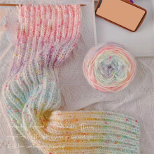 Zachte pluche wol-acryl lusgaren voor poppenhaar, haken, breien, naaldvilten | Krullende strengen, 100 g, A127