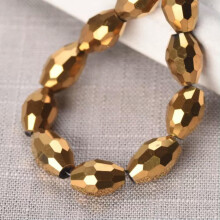 Crystal glass rugby oval beads for jewelry making 10x8mm 20