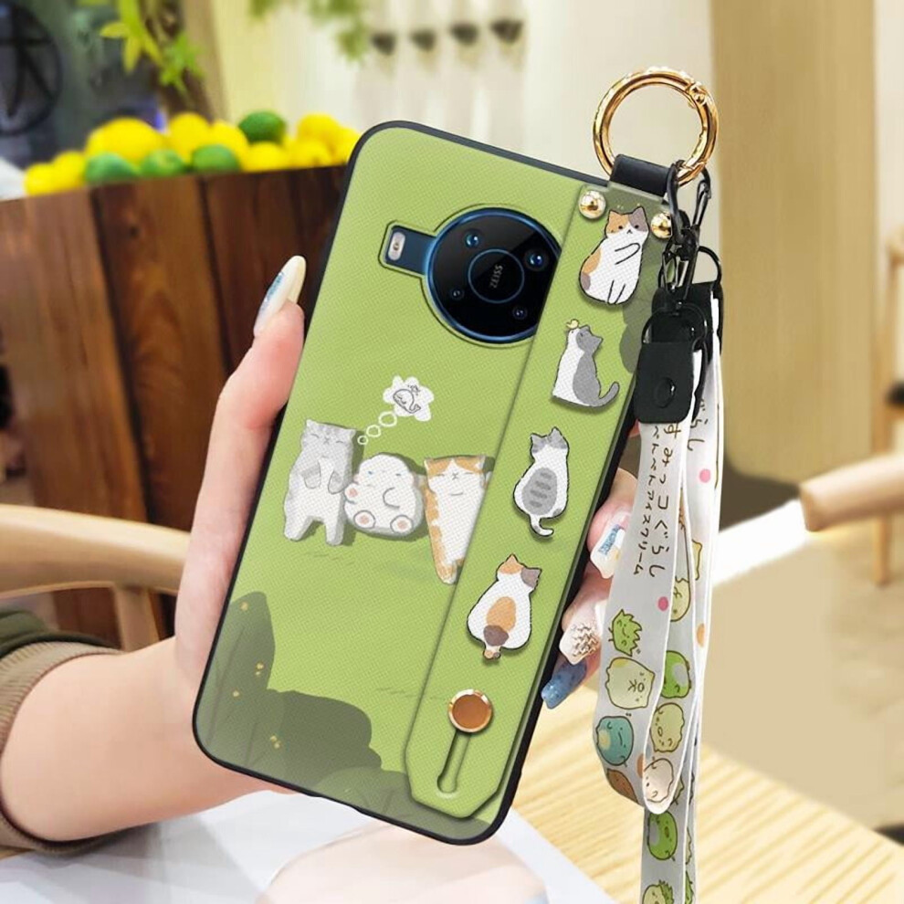 Nokia X100 Phone Case With Wrist Strap, Shockproof & Dirt-Resistant Cartoon Silicone Cover With Kickstand & Lanyard 974856453184