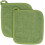 100% Cotton Terry Pot Holders For Kitchen, 2-Pack, 8.5"x8.25" Black 1