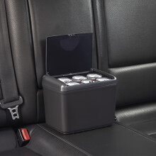 Mini Car Trash Can with Lid, ABS Material, Odor-Sealed & Anti-Slip – Compatible with Cars, Office, Front/Back Seat