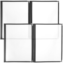 ETEREAUTY Transparent Menu Cover Binder Menu Protector 2Set