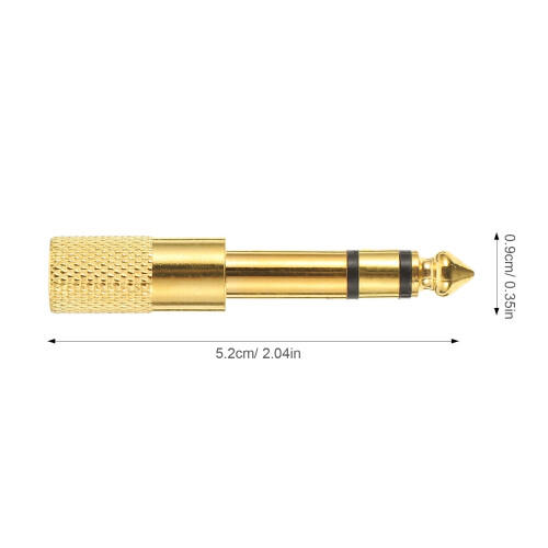 6 Pcs Headphone Jack Adapter Aux Audio Adapter 5.2X0.9cm 1