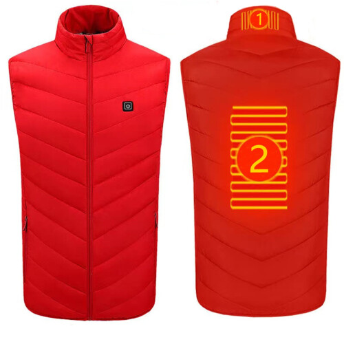 Γιλέκο Unisex με θερμοστατική θέρμανση, 2-9 ζώνες, 3 επίπεδα, τροφοδοσία μέσω USB –