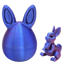3D-gedruckte Ostereier mit Hasenmotiv, Ostereier-Füllung für den Osterkorb, 3D-gedruckte Tierfiguren für die Schreibtischdekoration