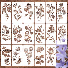 Garden Fence Floral Stencil Reusable 17PC