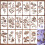 Garden Fence Floral Stencil Reusable 17PC 1